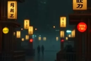 红胡子诊所内景中的木质结构与人群