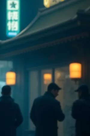 楢山节考中雪落山脊与背人上山的远景