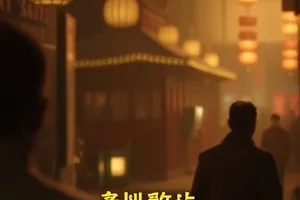 梦中狐狸婚礼队伍的浓烈色块与雾气