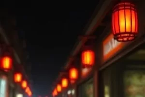 缅甸的竖琴中僧侣队列与热带植被的色彩层次